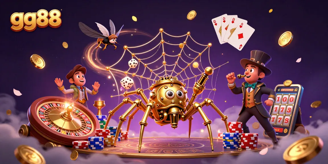 Experience exciting wins with gg88 in a vibrant casino-themed scene with steampunk elements and gaming icons.