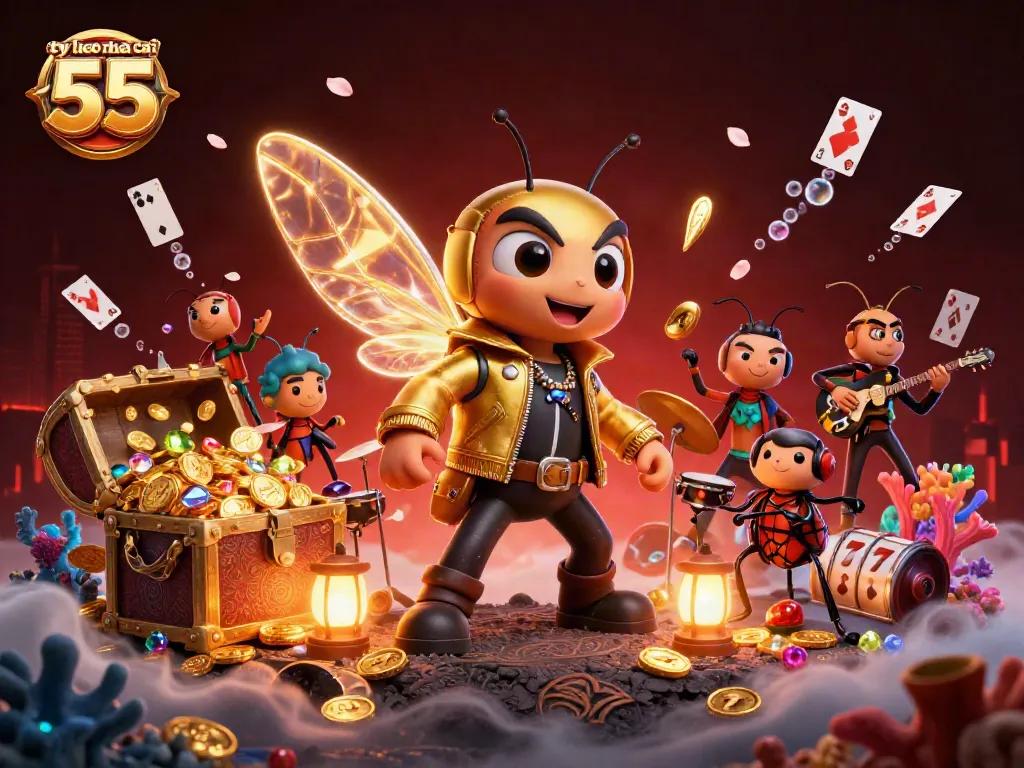 Experience dynamic betting with ty le keo nha cai 55, featuring vibrant 3D casino characters and elements.
