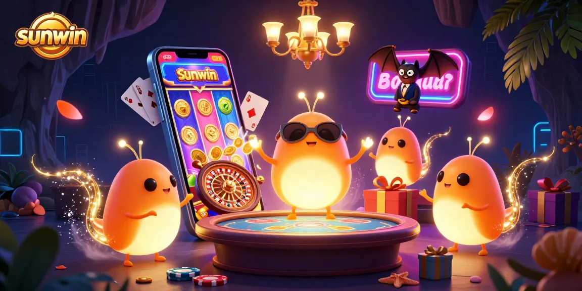 Engage with sunwin's exciting casino games with bioluminescent glowworms lighting up the scene.