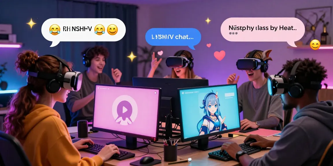 Engaging avatars in playful NSFW chat demonstrating vibrant virtual interactions.