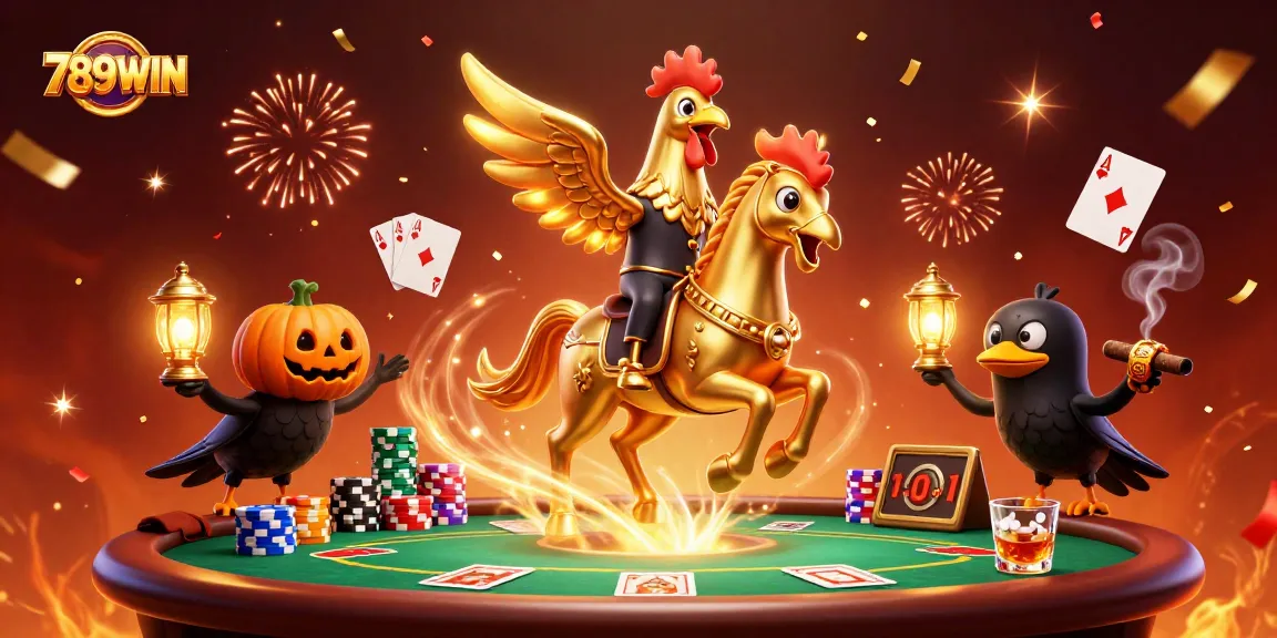 Experience thrilling gaming at 789WIN in a vibrant casino scene with unique characters.