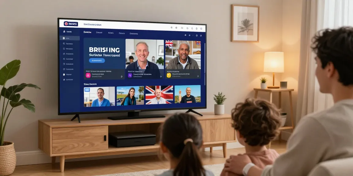 British IPTV streaming service professional assisting a local customer in selecting reliable options.