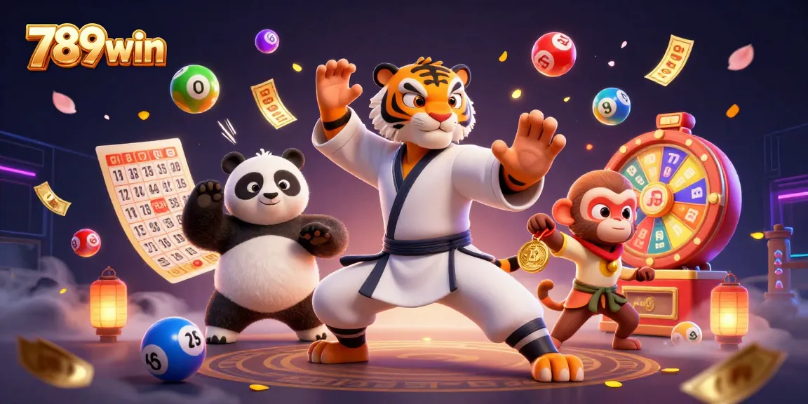 Play exciting games at 789win with dynamic lottery elements in a vibrant casino scene.